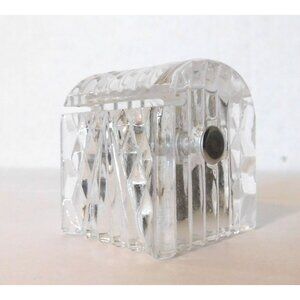 Vintage Godinger 24% Lead Crystal Stamp Roll Dispenser Clear Holder